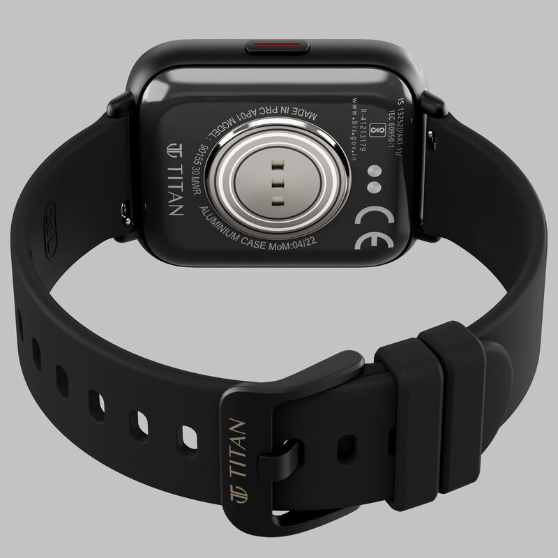Titan Smart Watch Black Silicone Strap watch for Unisex - image number 8