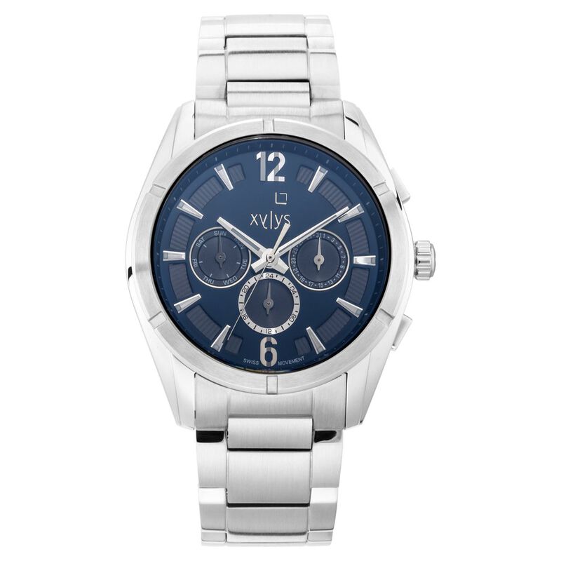 Xylys Quartz Multifunction Blue Dial Stainless Steel Strap Watch for Men - image number 2