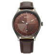 Titan Neo Economy Quartz Analog with Date Grey Dial Brown Leather Strap Watch For Men