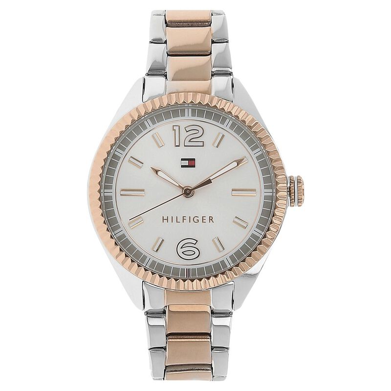 Tommy Hilfiger Quartz Analog Silver Dial Metal Strap Watch for Women