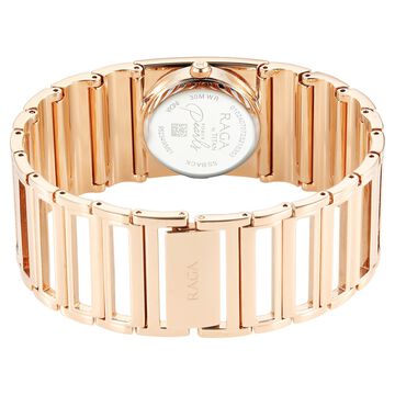 Titan Raga Power Pearls Quartz Analog Mother Of Pearl Dial and Strap Watch for Women