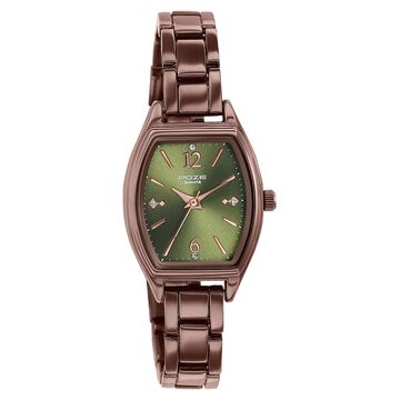 Poze By Sonata Quartz Analog Green Dial Brown Metal Strap Watch For Women