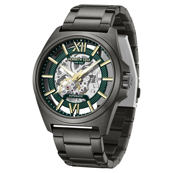 Kenneth Cole Automatic With Self Winding Automatic With Self Winding Green Dial Stainless Steel Strap Watch For Men - image number 1