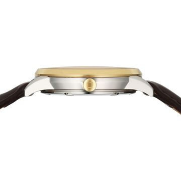 Xylys Swiss Quartz Silver Dial Two Toned Leather Strap Watch For Women