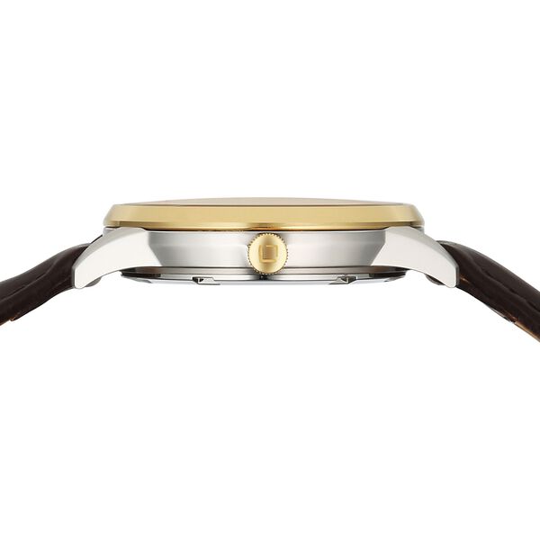 Xylys Swiss Quartz Silver Dial Two Toned Leather Strap Watch For Women - image number 5
