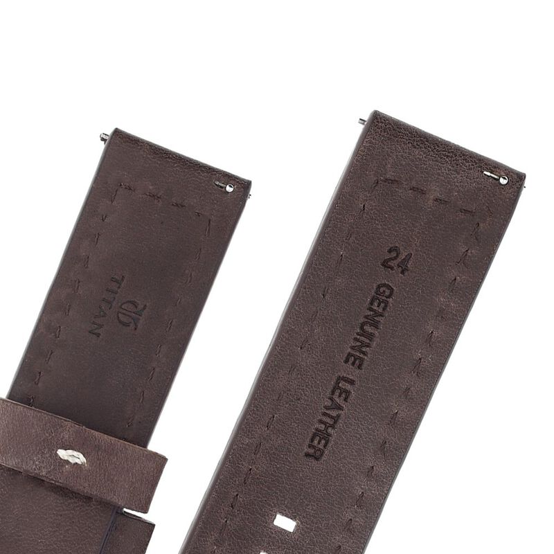 24 mm Brown Genuine Leather Straps for Men - image number 4