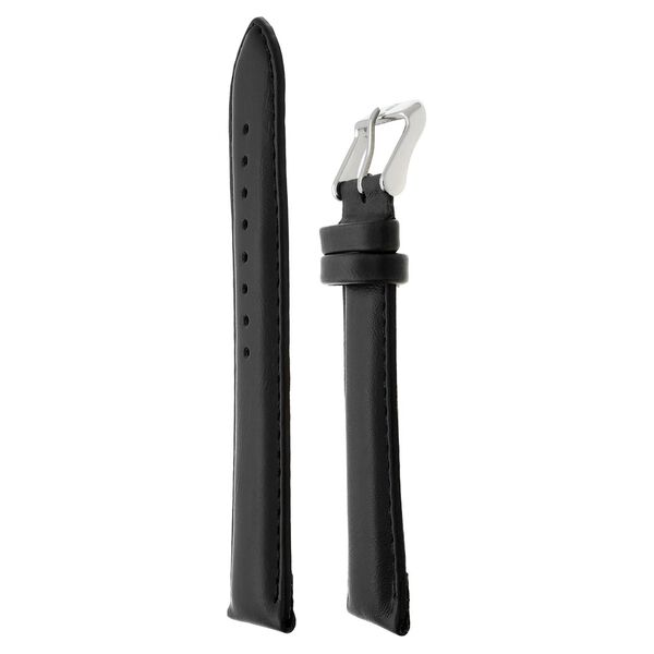 22 mm Black Genuine Leather Straps for Men - image number 2