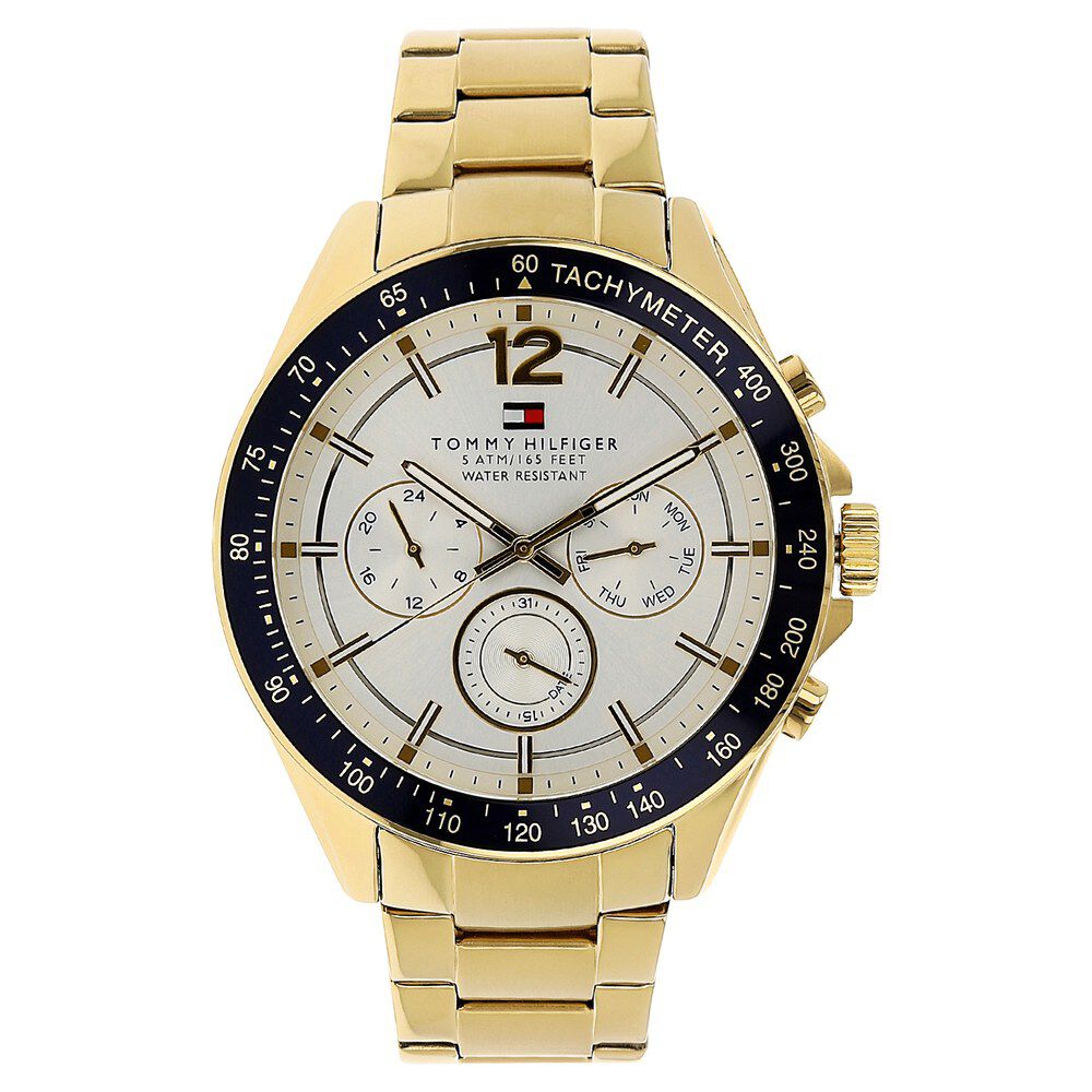 Buy Online Tommy Hilfiger Quartz Chronograph White Dial Stainless