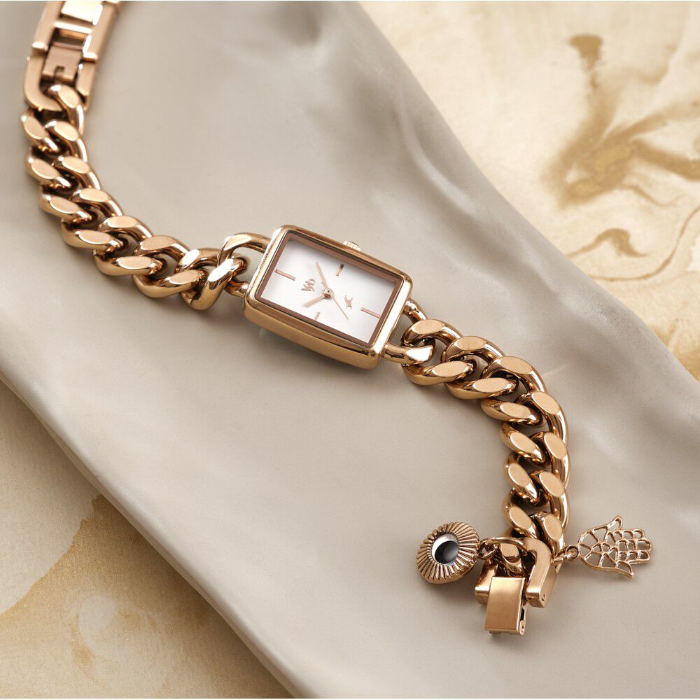 Fastrack white chain watch top
