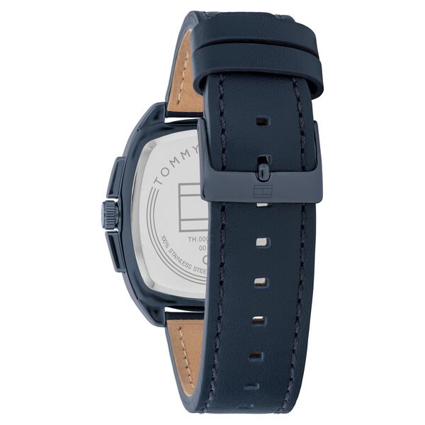 Tommy Hilfiger Quartz Multifunction Blue Dial Blue Leather Strap Watch for Men - image number 2