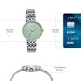 Poze Poze Quartz Analog Green Dial Silver Metal Strap Watch For Women - image number 3