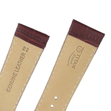 22 mm Burgundy Genuine Leather Straps for Men