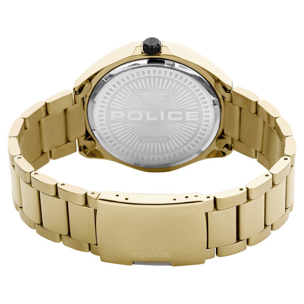 Buy Online Police Quartz Analog Black Dial Stainless Steel Strap