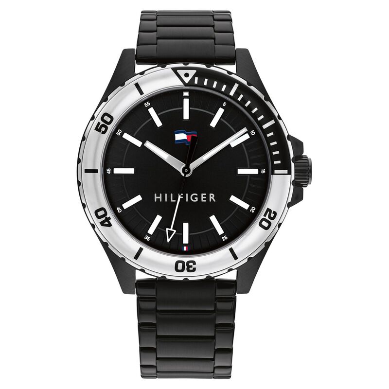 Tommy Hilfiger Quartz Analog Black Dial Stainless Steel Strap Watch for Men