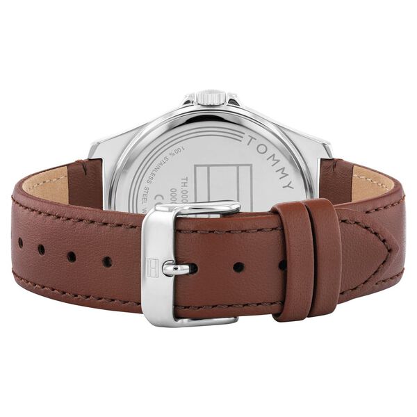 Tommy Hilfiger Quartz Analog Green Leather Strap for Men - image number 2