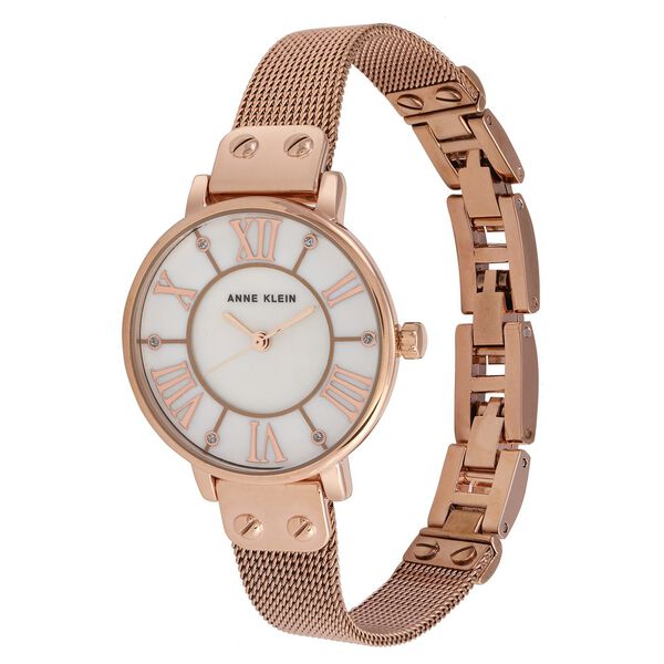 Anne Klein Quartz Analog Mother of Pearl Dial Metal Strap Watch for Women - image number 2