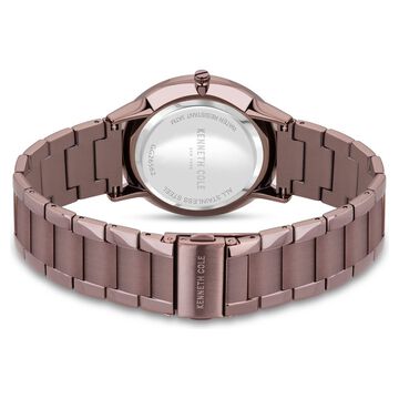 Kenneth Cole Quartz Analog Brown Dial Stainless Steel Strap Watch for Couple