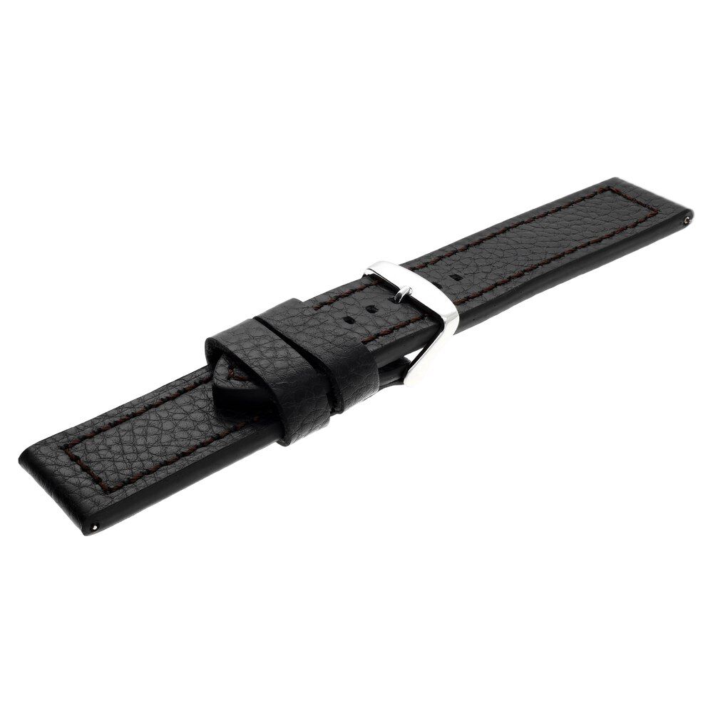 Buy Online 24 mm Black Genuine Leather Straps for Men 1001211824s p Titan