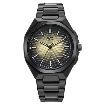 Vyb Quest By Fastrack Quartz Analog Beige Dial Black Stainless Steel Strap Watch For Guys