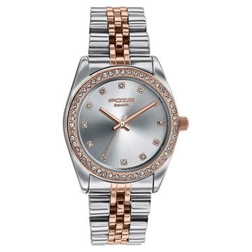 Sonata Poze Quartz Analog Silver Dial Two Toned Colour Stainless Steel Strap Watch For Women