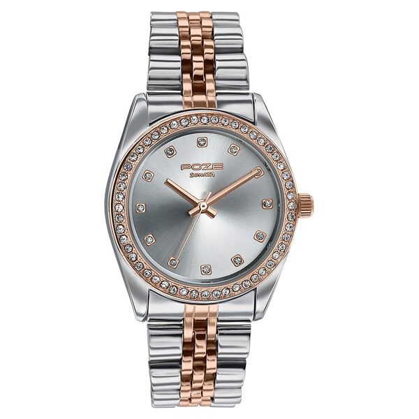 Sonata Poze Quartz Analog Silver Dial Two Toned Colour Stainless Steel Strap Watch For Women - image number 2