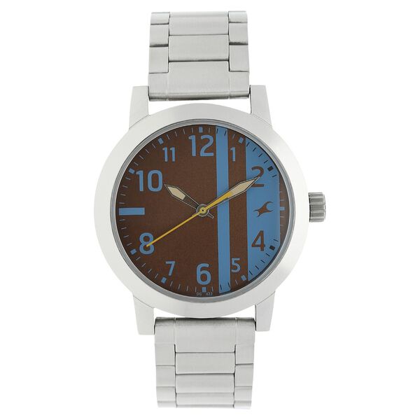 Fastrack Bare Basics Quartz Analog Bicolour Dial Stainless Steel Strap Watch for Guys - image number 0