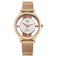 Vyb Runway By Fastrack Quartz Analog White Dial Rose Gold Stainless Steel Strap Watch For Girls - image number 1