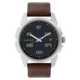 Fastrack Quartz Analog White Dial Leather Strap Watch for Guys