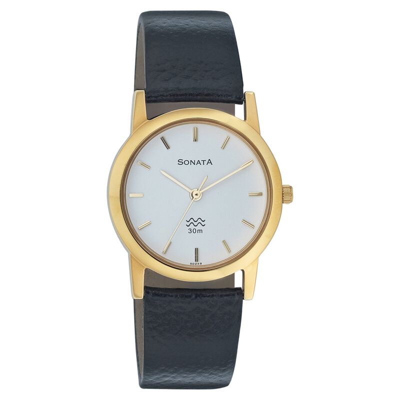 Sonata Quartz Analog White Dial Strap Watch for Men