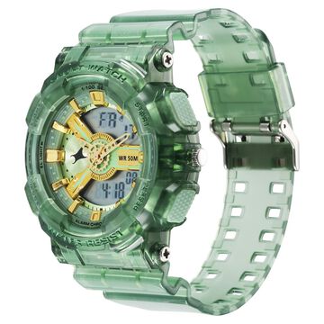 Fastrack StreetStyle Digital Dial Translucent Green PU Strap Watch For Guys