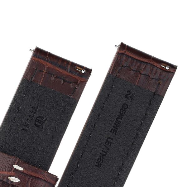 24 mm Brown Genuine Leather Straps for Men - image number 4