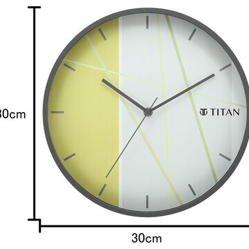 Titan Trendy & Modern looking Multi-coloured Dial Wall Clock Inspired from Bamboo Shoots - 30.5 cm x 30.5 cm (Medium)
