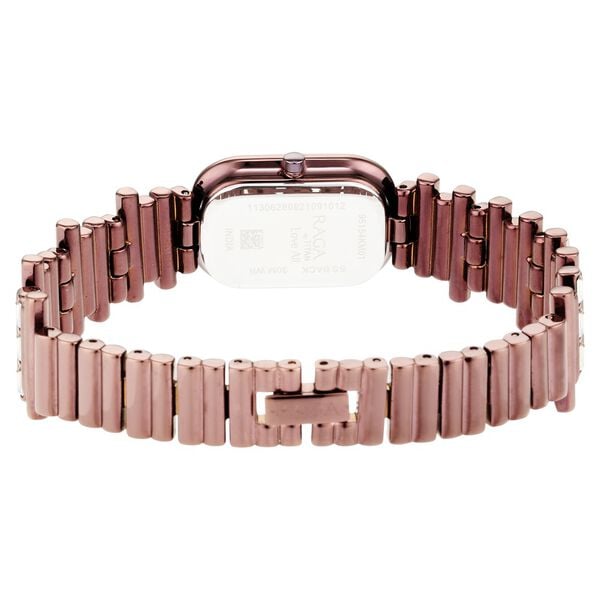 Raga Women's Love all: Elegant Oval Brown Dial & Metal Strap Watch - image number 5