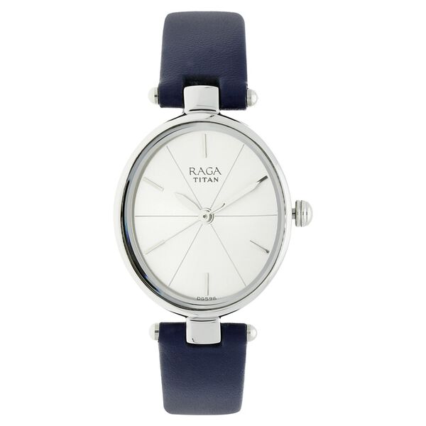 Titan Raga Viva Silver Dial Analog Leather Strap watch for Women - image number 0