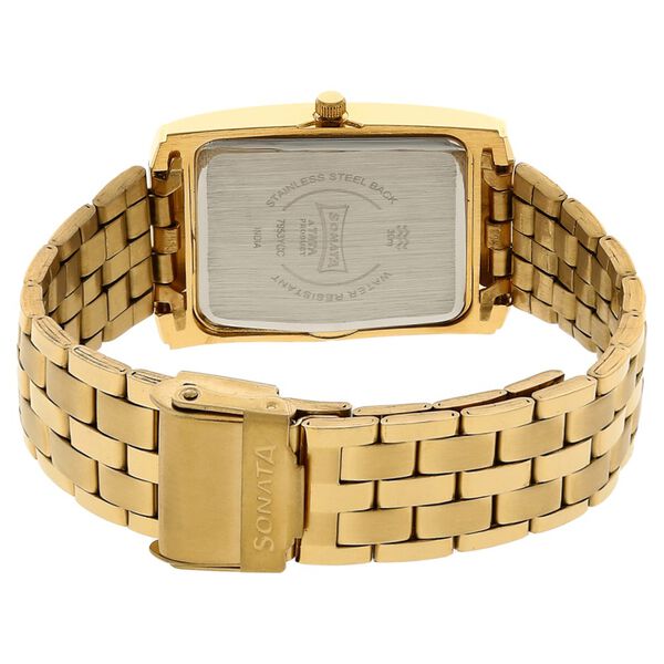 Sonata Quartz Analog White Dial Stainless Steel Strap Watch for Men - image number 3