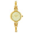 Nebula Quartz Analog Champagne Dial Leather Strap Watch for Women