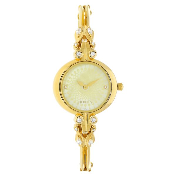 Nebula Quartz Analog Champagne Dial 18 Karat Gold Strap Watch for Women - image number 0