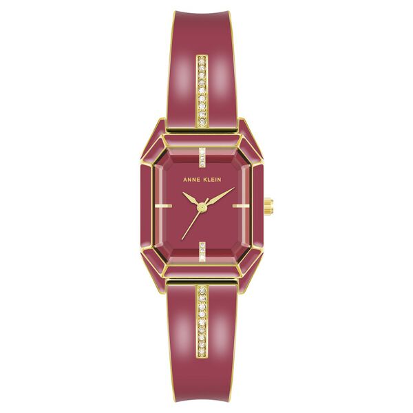 Anne Klein Quartz Analog Maroon Dial Stainless Steel Strap Watch for Women - image number 0