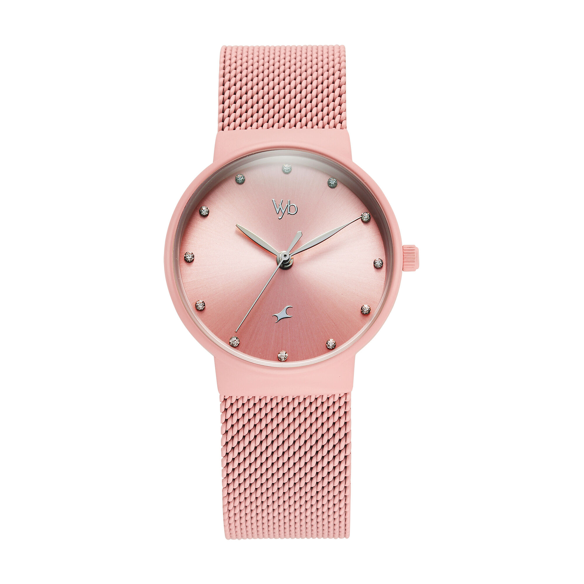 Buy Online Fastrack Vyb Bliss Quartz Analog Pink Dial Pink Color