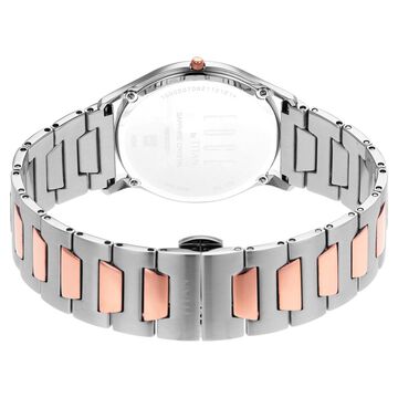 Titan Quartz Analog Silver Dial Stainless Steel Strap Watch for Men
