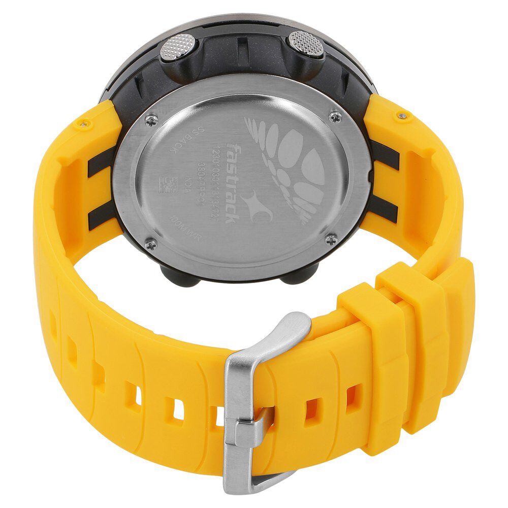 Fastrack yellow strap watch hotsell