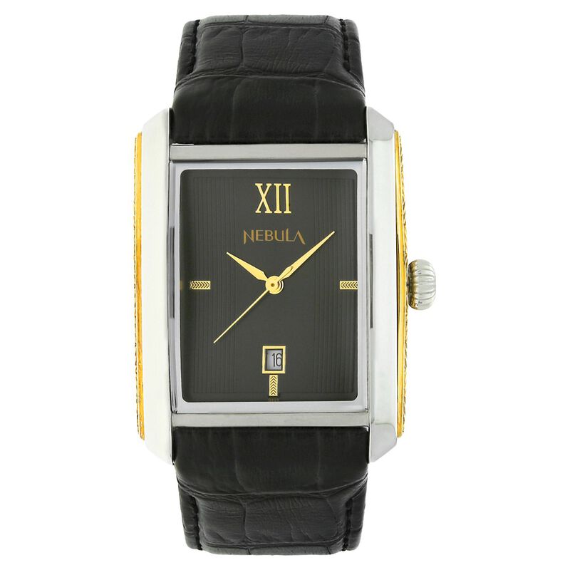 Titan Nebula Quartz Analog with Date 18 Karat Solid Gold Watch for Men