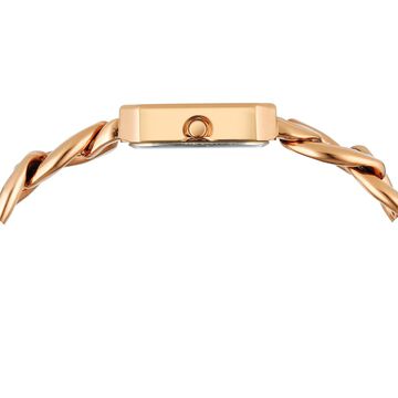 Vyb Charmer By Fastrack Quartz Analog Rose Gold Dial Rose Gold Metal Strap Watch For Girls