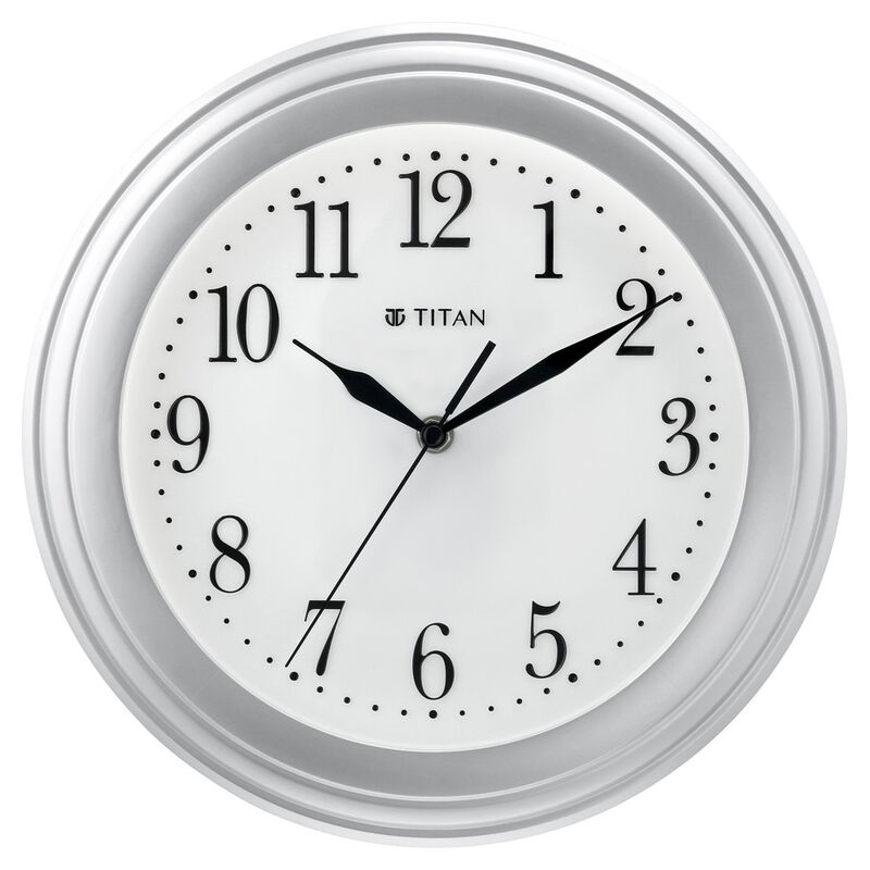 Buy Online Titan Classic White Wall Clock with Silent Sweep Technology