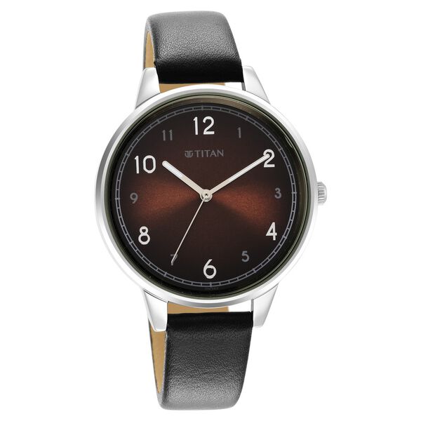 Titan Trendsetters Brown Dial Women Watch With Leather Strap - image number 0