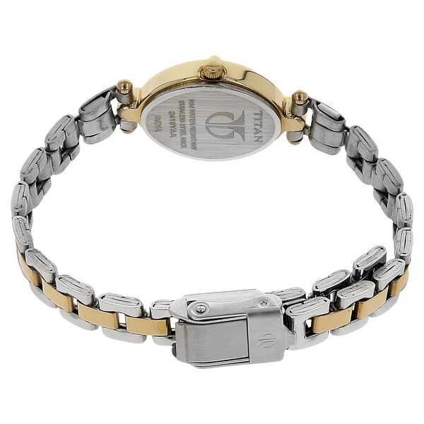 Titan Quartz Analog Champagne Dial Stainless Steel Strap Watch for Women - image number 3