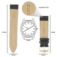 20 mm Black Genuine Leather Straps for Men - image number 1