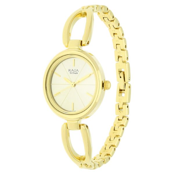 Titan Raga Viva Champagne Dial Women Watch With Metal Strap - image number 1