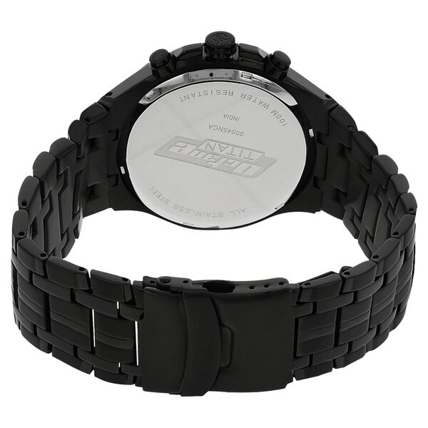 Titan Quartz Chronograph Black Dial Stainless Steel Strap Watch for Men - image number 3