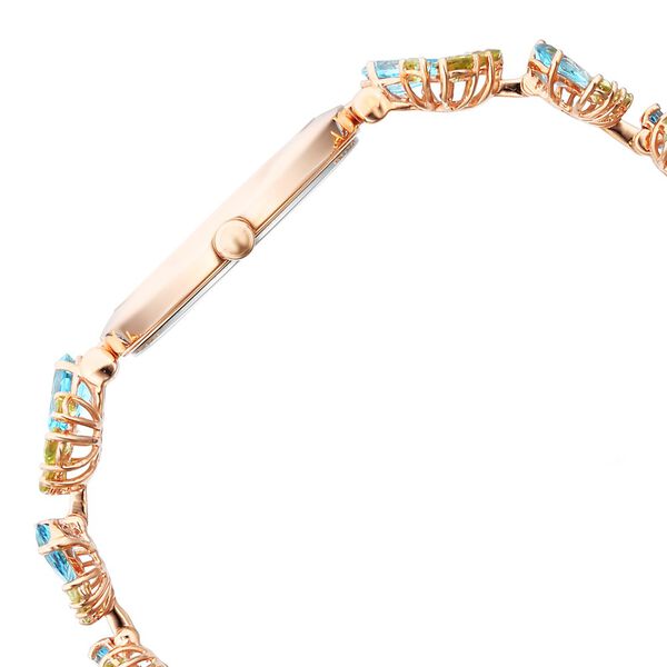Titan Nebula Jewels 18k Rose Gold Analog with Diamonds studded Indices Watch for Women - image number 3